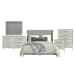 Westland - King Upholstered 5 Piece Bedroom Set With Fabric - Almond Gray
