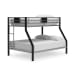 Dinsmore - Black / Gray - Twin/Full Bunk Bed w/Ladder