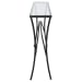 Alayna - Metal & Glass Console Table - Black