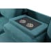 Caracas - Sectional Sleeper Chofa With Pull Bed, Drop Table & USB - Palmer Teal