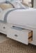 Heron Cove - Complete Queen Panel Bed With Storage Rails - Chalk White