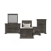 Park Ridge - Twin Sleigh Storage 5 Piece Bedroom Set - Charcoal