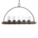Atwood - 5 Light Rustic Linear Chandelier - Light Brown