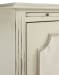Linen & Beaded Front End Table - White