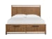 Conway - King Panel Storage Bed, 2 Nightstands And Drawer Dresser With Portrait Mirror - Honey Wheat