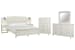 Willowbrook - California King Wall Panel Bed, 2 Nightstands, Drawer Dresser With Landscape Mirror And Drawer Chest - Egg Shell White