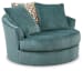 Laylabrook - Teal - Oversized Swivel Accent Chair