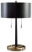 Amadell - Black / Gold Finish - Metal Table Lamp 