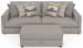 Trevor - 2 Piece Extra Deep Oversized Sofa With 1 Included Storage Cocktail Ottoman - Nickel