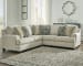 Wellhaven - Linen - Left Arm Facing Sofa with Corner Wedge, Right Arm Facing Loveseat Sectional