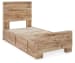 Hyanna - Tan - Twin Panel Bed With 2 Side Storage