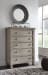 Harrastone - Gray - 6 Pc. - Dresser, Mirror, Chest, King Panel Storage Bed