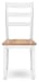 Gesthaven - Natural / White - Dining Room Side Chair (Set of 2)