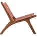 Plait - Woven Leather Accent Chair - Light Brown