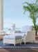 Ocean Breeze Promenade - Ottoman - White / Light Blue