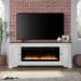 Fireplace TV Consoles - 244 82" Console With Fire FT - White