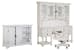 Bronwyn - Desk And Hutch With Chair And Printer Stand - Alabaster