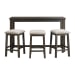 Stone - Occasional Bar Table Single Pack (Table And Three Stools) - Dark Walnut