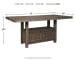Wyndahl - Rustic Brown - Rect Counter Table W/storage