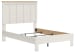 Linnocreek - White / Warm Brown - Full Panel Bed