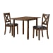 Alex - 3 Piece Dining Set With Drop Leaf Table - Espresso