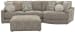 Turner - 2 Piece Sofa Cuddler With Right Side Facing Cuddler And Cocktail Ottoman - Mushroom