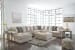 Ardsley - Pewter - 6 Pc. - Left Arm Facing Corner Chaise with Sofa 5 Pc Sectional, Ottoman