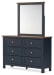 Landocken - Brown / Blue - Dresser and Mirror