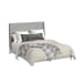 Westland - King Upholstered 3 Piece Bedroom Set With Fabric - Almond Gray