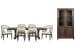 Jubilee - Extendable Trestle Dining Table With 6 Arm Chairs And Display Cabinet - Brown / White