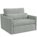 Slope - Tufted Swivel Chair-And-A-Half - Criss Cross Sea Salt
