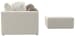 Ritzy - 3 Piece Modular Sofa And 1 Included Cocktail Ottoman - Bone