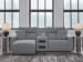 Modmax II - 3-Piece Power Reclining Sectional With LAF Press Back Power Chaise And Audio Console - Salt And Pepper