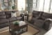 Boxberg - Teak - 3 Pc. - Reclining Sofa, Loveseat, Rocker Recliner