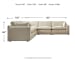 Elyza - Corner Chairs 5 Pc Sectional - Linen
