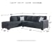 Altari - Left Arm Facing Chaise 2 Pc Sectional - Slate