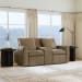 Aria - Power Reclining Loveseat With Console - Fawn