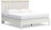 Linnocreek - White / Warm Brown - King Panel Bed