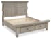 Harrastone - Gray - Queen Panel Storage Bed