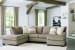 Creswell - Stone - 3 Pc. - Left Arm Facing Corner Chaise 2 Pc Sectional, Ottoman