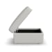 Flex - Square Storage Ottoman - Light Gray