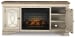 Realyn - 2 Pc. - 74" TV Stand with Electric Infrared Fireplace Insert - Chipped White