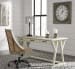 Jonileene - White/gray - 2 Pc. - Large Leg Desk, Swivel Chair