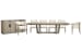 Braelyn - Extendable Trestle Dining Table With 4 Side Chairs, 2 Host Chairs And Server - Dorian Gray / Beige
