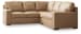 Bandon - Toffee - 3 Pc. - 2-Piece Sectional With Raf Loveseat, Ottoman