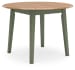 Gesthaven - Natural / Green - 5 Pc. - Round Dining Room Drop Leaf Table, 4 Side Chairs