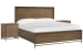 Lindon - Queen Panel Bed With 2 Nightstands - Belgian Wheat And Coffee Bean
