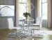 Madanere - White / Chrome Finish - 5 Pc. - Dining Room Table, 4 Side Chairs
