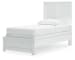 Bostwick Shoals - White - Twin Panel Bed With Framed Footboard