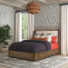Normandy - Queen Upholstered Storage Bed - Light Brown